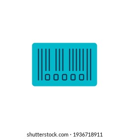 
Barcode icon, qr code scanner icon in color icon, isolated on white background 
