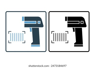 Barcode icon. icon related to supply chain. suitable for web site, app, user interfaces, printable etc. solid icon style. simple vector design editable