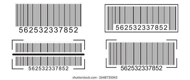 barcode icon for selling, Product code. Barcode icon vector set. Barcode icon isolated on white background. Barcode product distribution icon. Universal code for scanning product or item. 