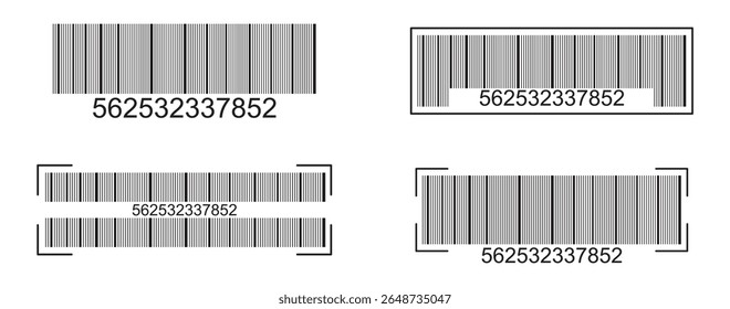 barcode icon for selling, Product code. Barcode icon vector set. Barcode icon isolated on white background. Barcode product distribution icon. Universal code for scanning product or item. 