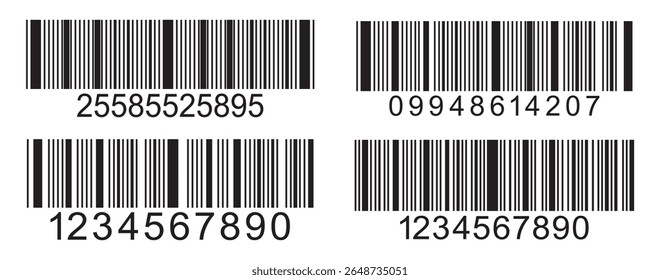 barcode icon for selling, Product code. Barcode icon vector set. Barcode icon isolated on white background. Barcode product distribution icon. Universal code for scanning product or item. 