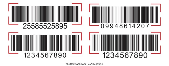 barcode icon for selling, Product code. Barcode icon vector set. Barcode icon isolated on white background. Barcode product distribution icon. Universal code for scanning product or item. 