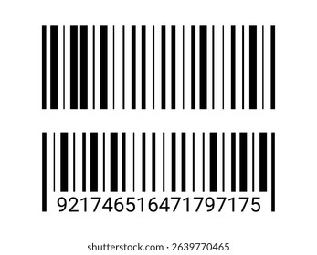 Barcode Icon Set On White Background. Technology and Retail Scanning Symbols. Vector Illustration