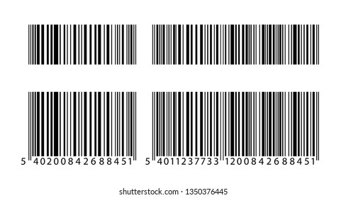 Barcode icon set. Barcode vector EPS 10 - stock vector.