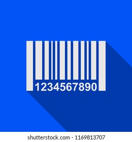 Barcode icon with shadow , vector sign design