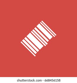 barcode icon. sign design. red background