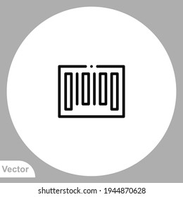Vector de signo de icono de código de barras,Símbolo, ilustración de logotipo para web y móvil