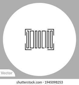Barcode icon sign vector,Symbol, logo illustration for web and mobile