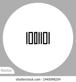 Vector de signo de icono de código de barras,Símbolo, ilustración de logotipo para web y móvil