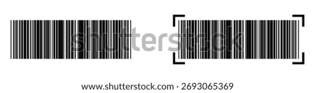Barcode icon. Simple Fake Barcode vector icon. Simple fake bar code. Barcode illustration. Clipart isolated on white background.