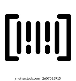 Barcode icon with simple and line style
