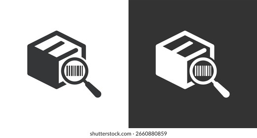 Icono de código de barras. Icono de la serie de glifos sólidos