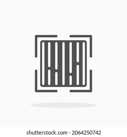 Barcode icon. Solid or Glyph style. Vector illustration. Enjoy this icon for your project.