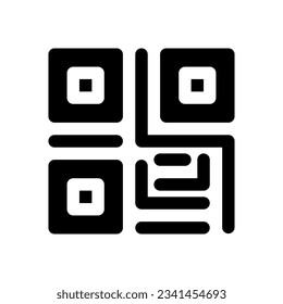 barcode icon solid style vector