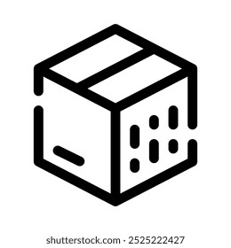 Icono de código de barras con contorno de estilo