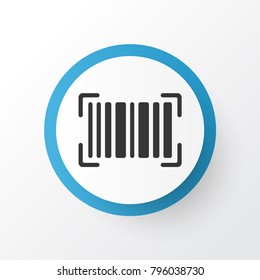 Barcode icon symbol. Premium quality isolated identification code element in trendy style.