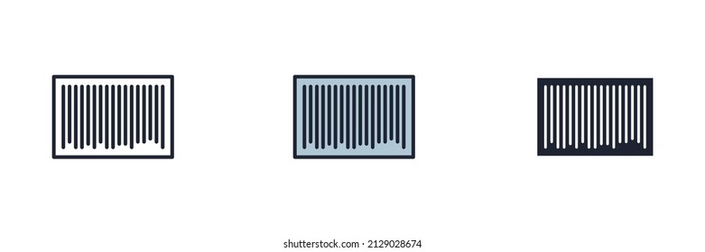 plantilla de símbolo de icono de código de barras para el logotipo de colección de diseño gráfico y web ilustración vectorial