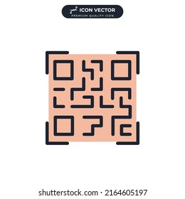 barcode icon symbol template for graphic and web design collection logo vector illustration