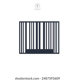 Barcode Icon symbol vector illustration isolated on white background