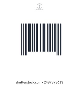 Icono de código de barras Ilustración vectorial aislada sobre fondo blanco