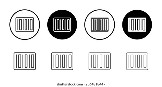 Barcode icon Thin outline art symbol