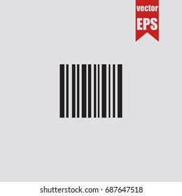 Barcode icon in trendy isolated on grey background.Vector illustration.