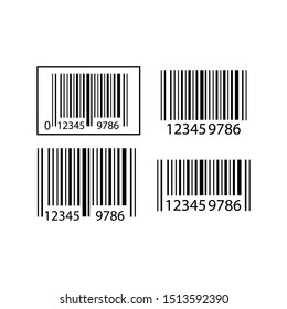 barcode icon vector design in simple style