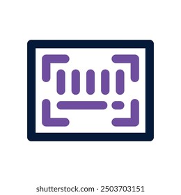 Icono de código de barras. Vector Icono de doble tono para su Sitio web, móvil, presentación y diseño de logotipo.