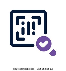 barcode icon. vector dual tone icon for your website, mobile, presentation, and logo design.