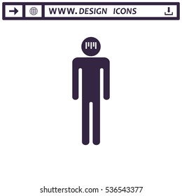 Barcode Icon Vector flat design style