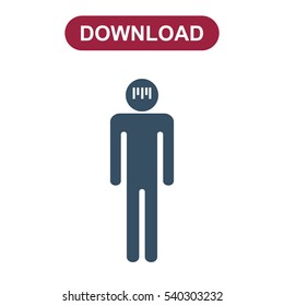 Barcode Icon Vector flat design style