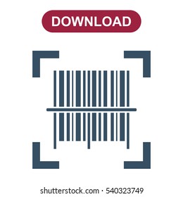 Barcode Icon Vector flat design style