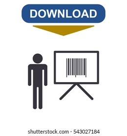 Barcode Icon Vector flat design style