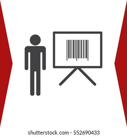 Barcode Icon Vector flat design style