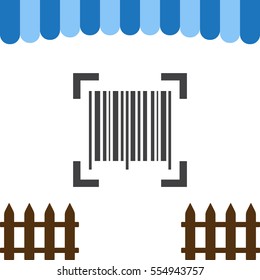Barcode Icon Vector flat design style