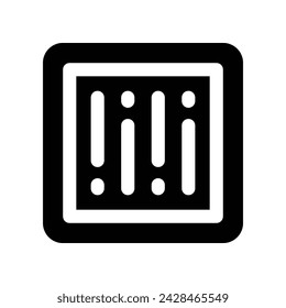 barcode icon. vector glyph icon for your website, mobile, presentation, and logo design.