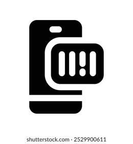 barcode icon. vector glyph icon for your website, mobile, presentation, and logo design.