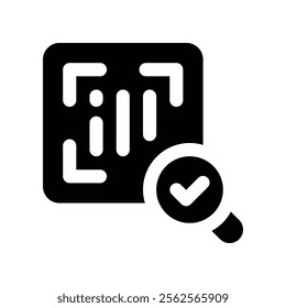 barcode icon. vector glyph icon for your website, mobile, presentation, and logo design.