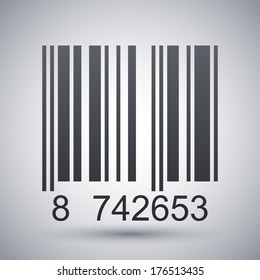 Barcode icon, vector illustration