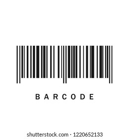 Barcode icon. Vector illustration. Black barcode icon isolated