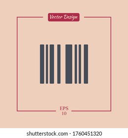 Barcode Icon. Vector illustration EPS 10.