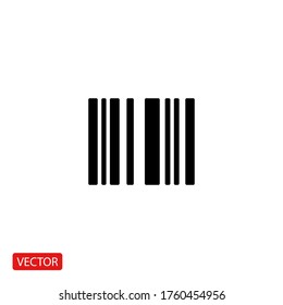 Barcode Icon. Vector illustration EPS 10.