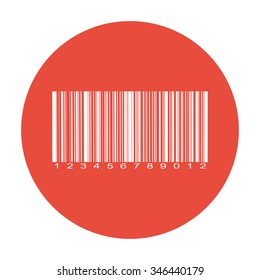 Barcode icon, vector illustration. Flat design style eps 10