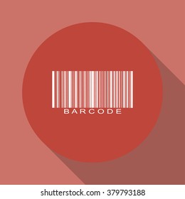 Barcode icon, vector illustration. Flat design style eps 10