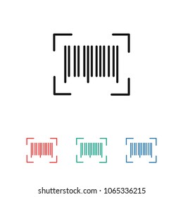 Barcode icon vector illustration. Linear symbol with thin outline. The thickness is edited. Minimalist style.
