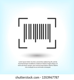 Barcode icon vector illustration. Linear symbol with thin outline. The thickness is edited. Minimalist style.