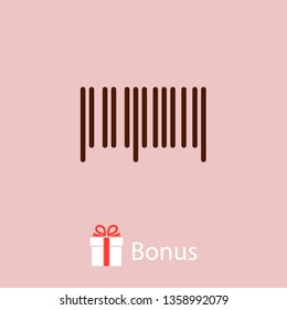 Barcode icon vector illustration. Linear symbol with thin outline. The thickness is edited. Minimalist style.