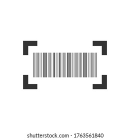 Barcode icon vector illustration. Minimalist style