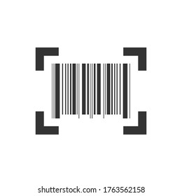 Barcode icon vector illustration. Minimalist style