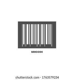 Ilustración vectorial de icono de código de barras. Estilo minimalista